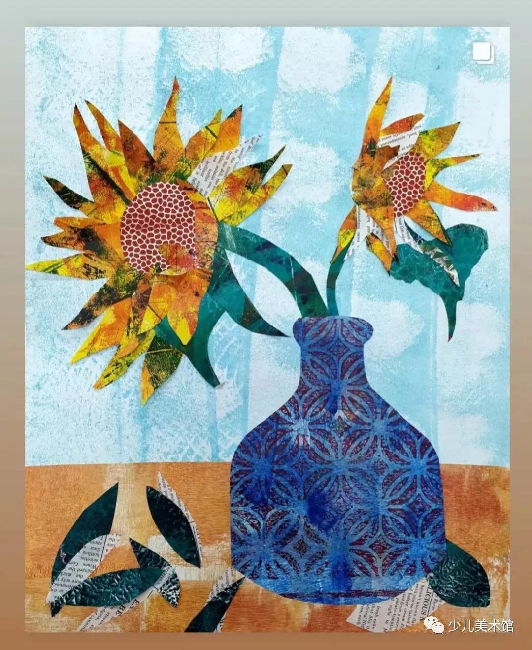 拼贴画创意作品手工小学,拼贴画创意美术教程