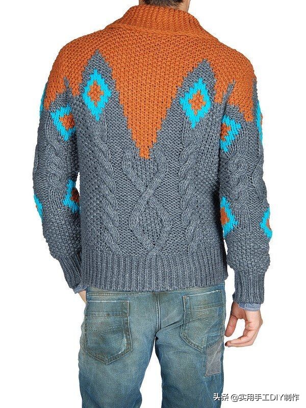 男士开衫毛衣编织花样及织法,达西妈男士开衫花样视频教程