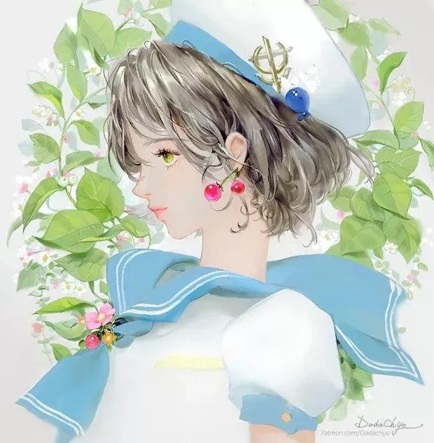 浓重的日式古风插画可爱又迷人,超有故事感的古风中国风插画