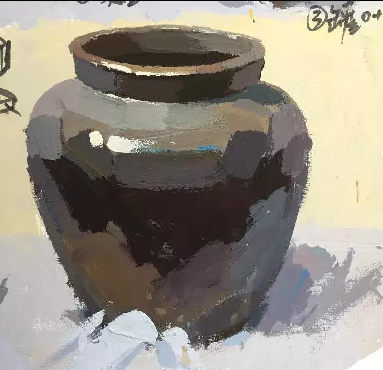 罐子素描要点,素描罐子和苹果的组合