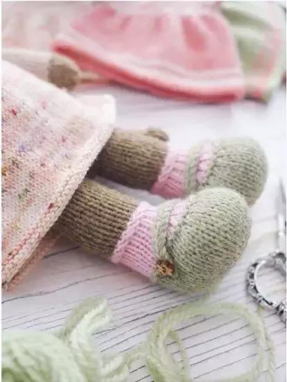 小熊娃娃的衣服编织,玩偶娃娃斗篷裙子编织教程