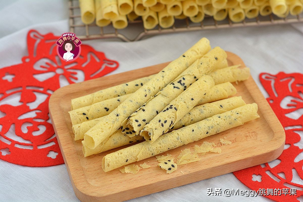自制蛋酥卷为什么不酥,爱优新生黑芝麻蛋酥卷