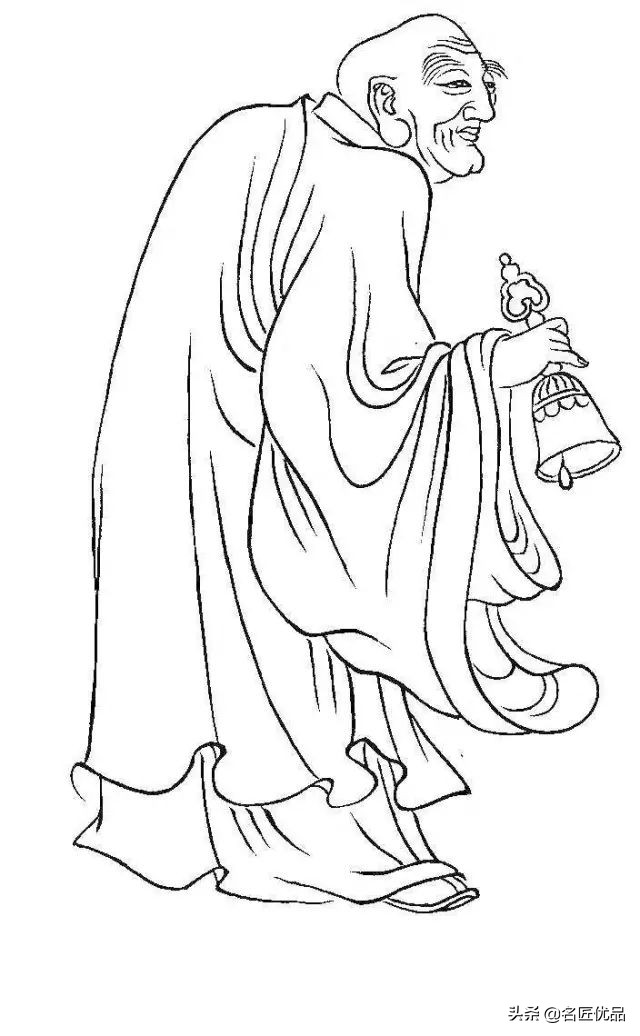 降龙罗汉白描图高清图片,十八罗汉白描图高清图片