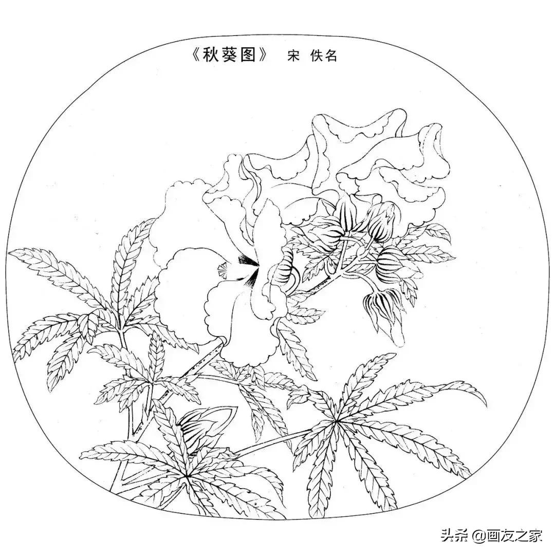 宋花鸟工笔画高清大图临摹过程,宋画工笔画花卉上色教程
