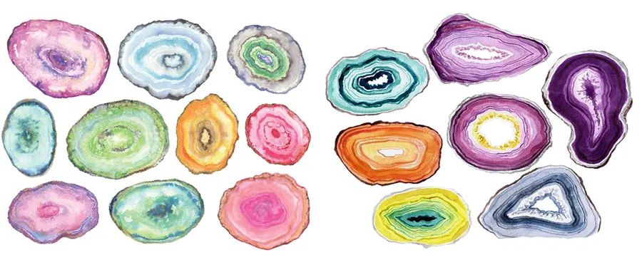 五彩石儿童画,好看的石头儿童画