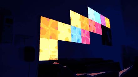 nanoleaf智能方块灯效果图,nanoleaf智能方块灯套装体验