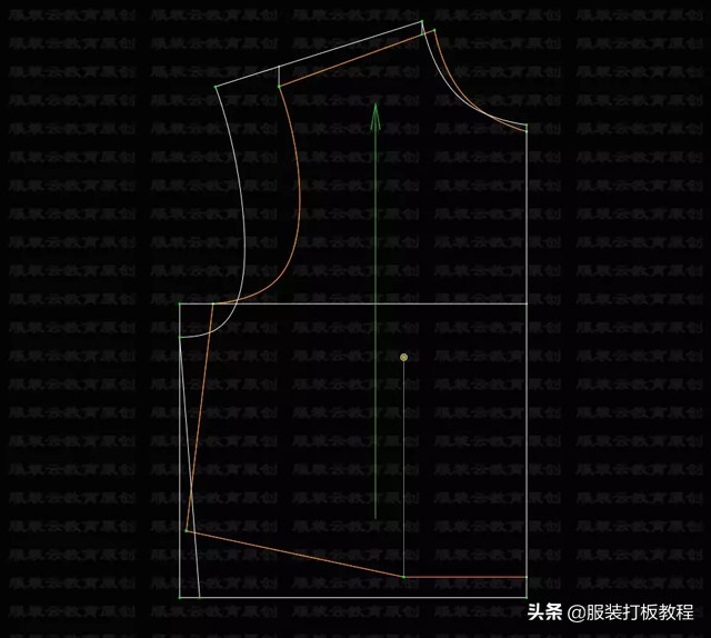 大海服装落肩袖卫衣裁剪图,100码幼童落肩袖卫衣裁剪方法