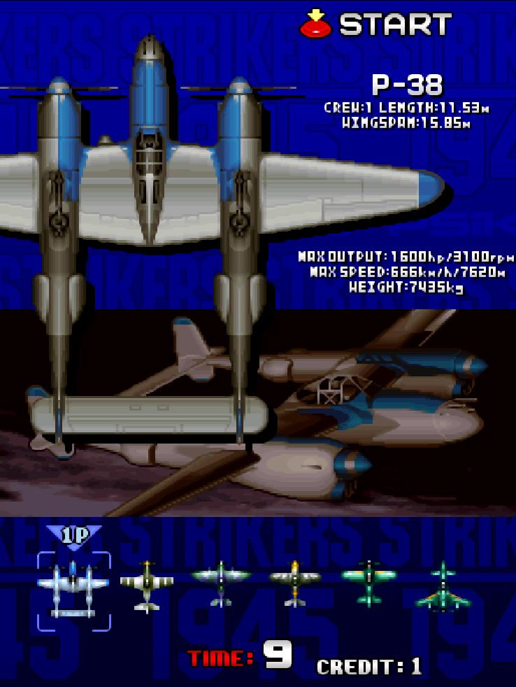 街机游戏打击者1945iii一命通关,街机游戏1945里的飞机介绍