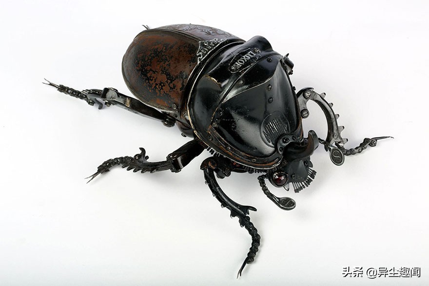 创意废旧零件铁艺雕塑,100种金属工艺品图片大全