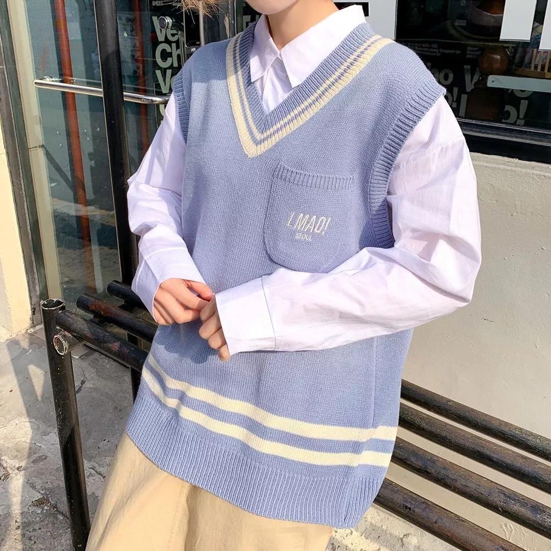 冬天里面穿毛衣外面搭配衬衫,冬天白领男士衬衫毛衣