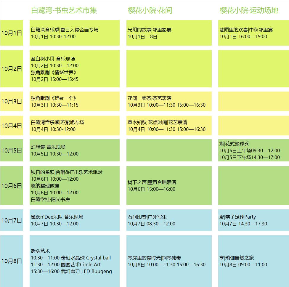 白鹭湾生活艺术节|音乐季、默剧、花式篮球秀、街头艺术、中秋邻里宴……来吧，跟着艺术走
