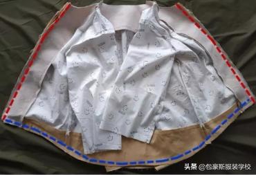 儿童插肩英伦式风衣裁剪图,落肩袖风衣外套的裁剪方法