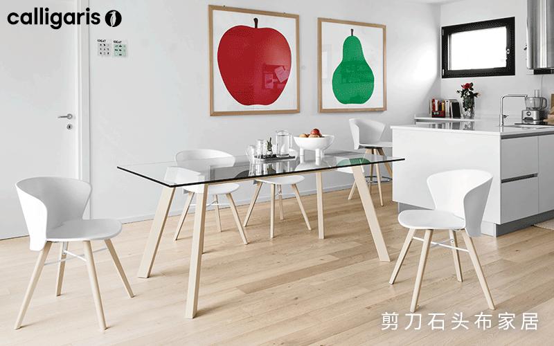 玻璃餐桌有高级感嘛,现代餐厅极简餐桌