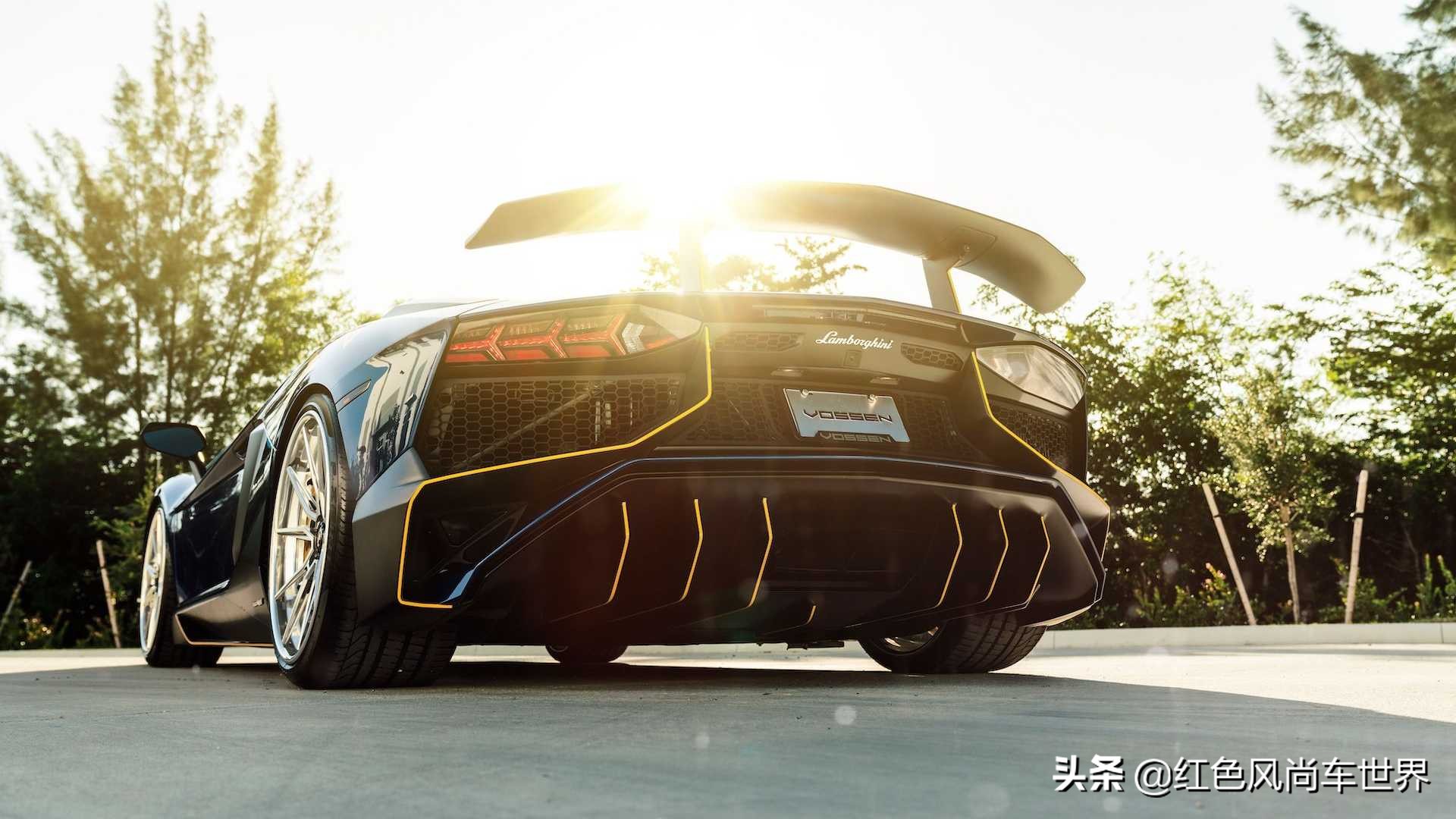 兰博基尼aventadorsvj红色,兰博基尼