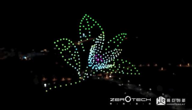 多台无人机简单编队表演,无人机编队表演演示动画