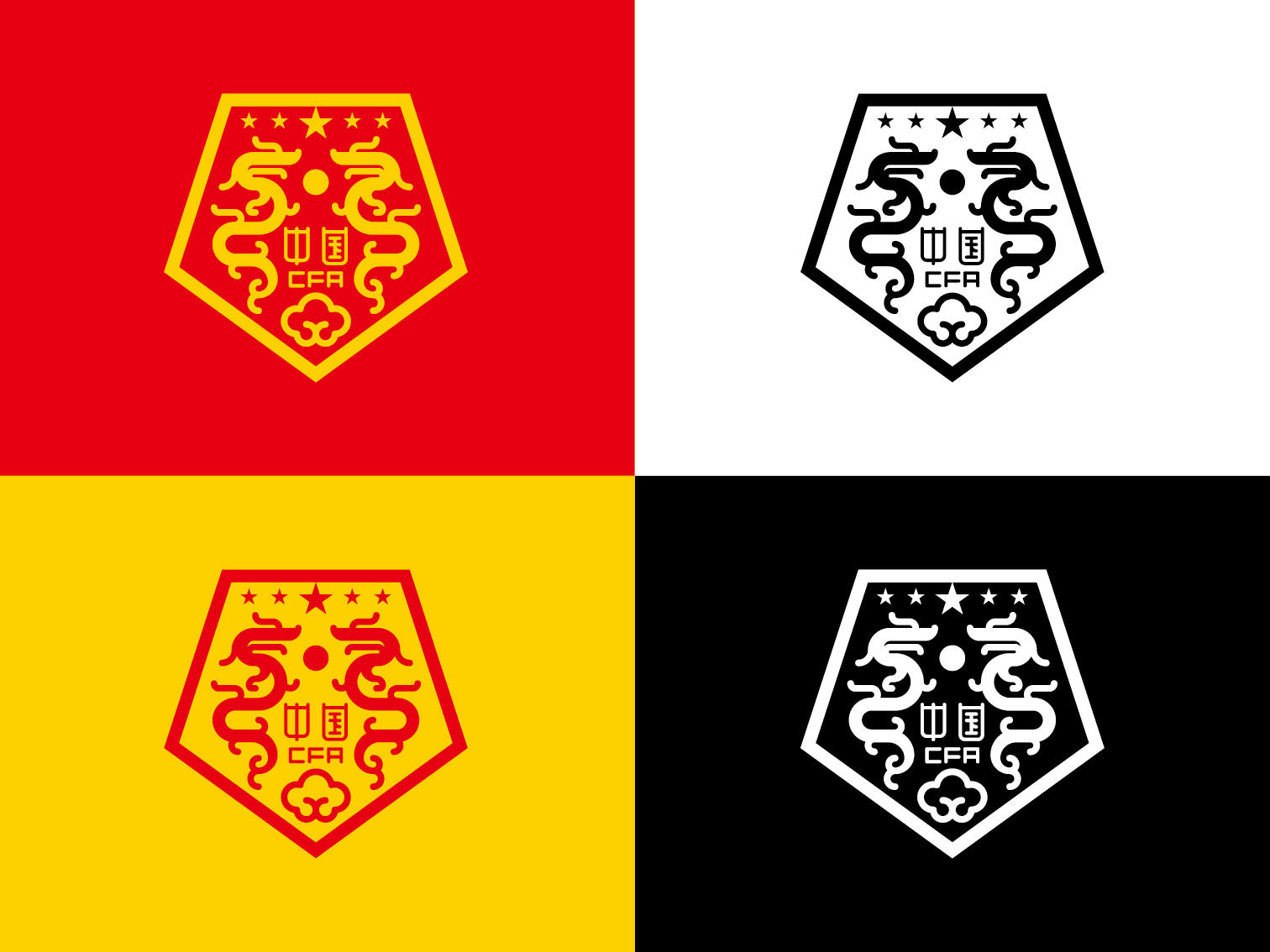 中国足球国家队队徽logo演变史,足球队徽霸气logo