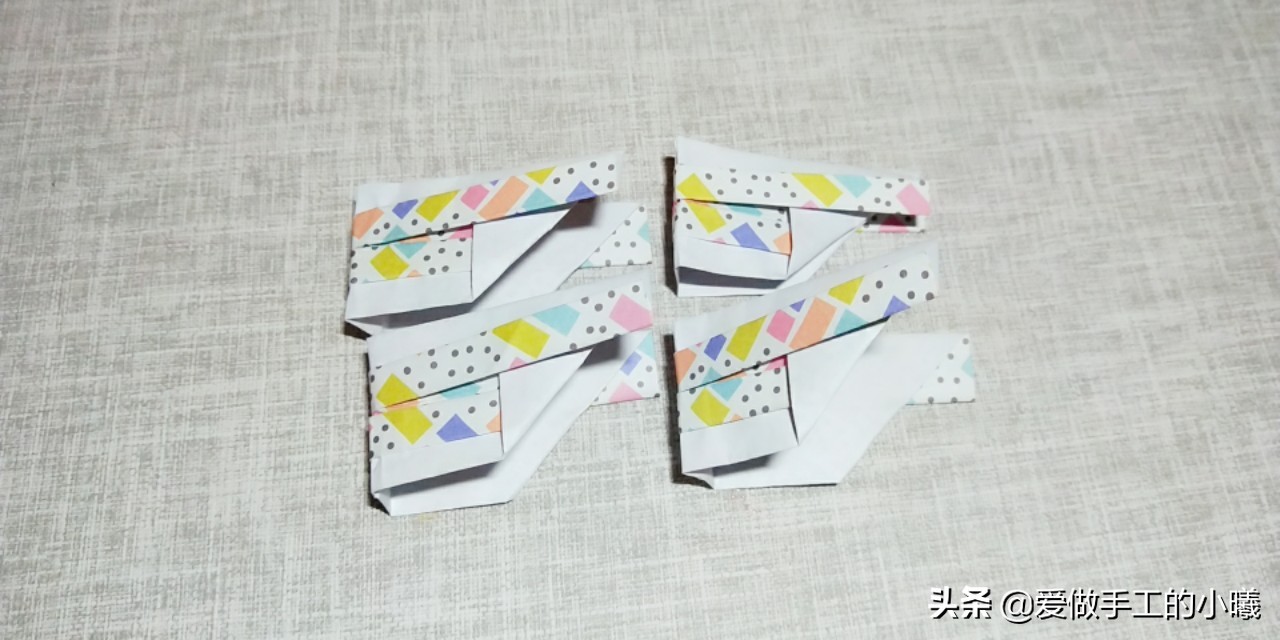 折纸小狗立体折纸模板,折纸立体组合画作品