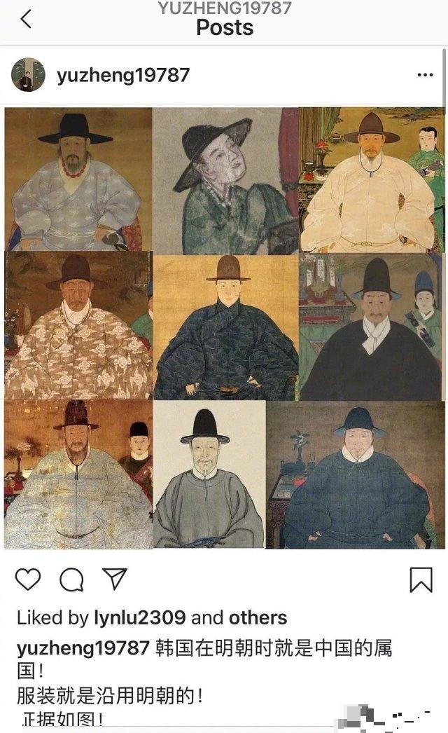 偷文化成瘾?韩网友画韩服变迁史,照抄王凯江疏影赵丽颖古装造型