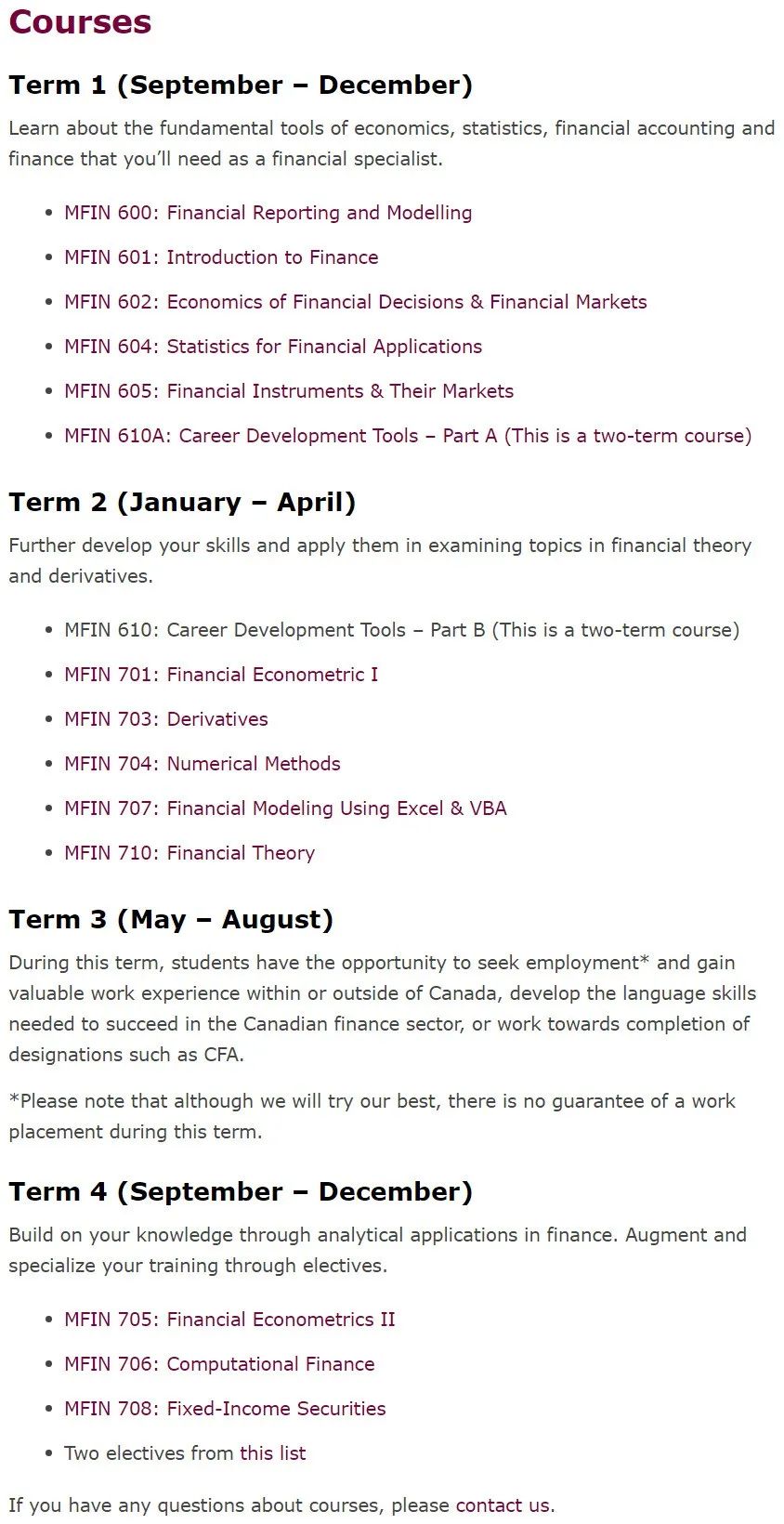 加拿大金融学课程设置,加拿大商科金融方向排名