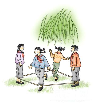 跳皮筋儿歌口诀图片,跳皮筋怎么跳十种玩法儿歌