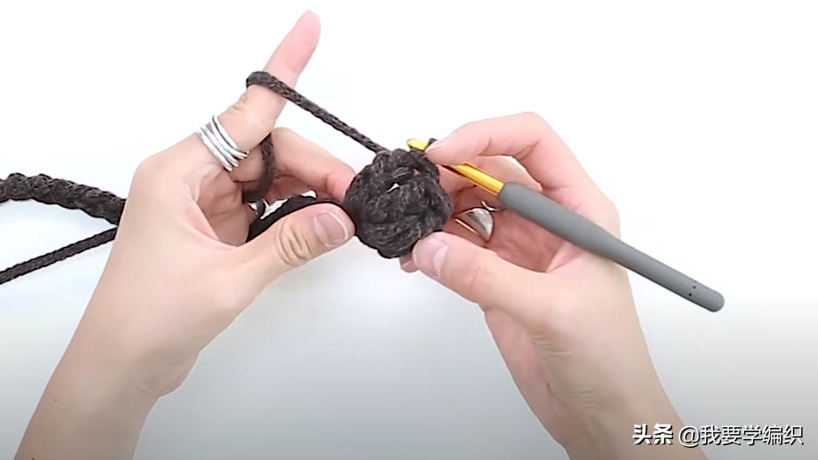 最简单钩编小包包,手工钩织迷你版手提包包编织教程