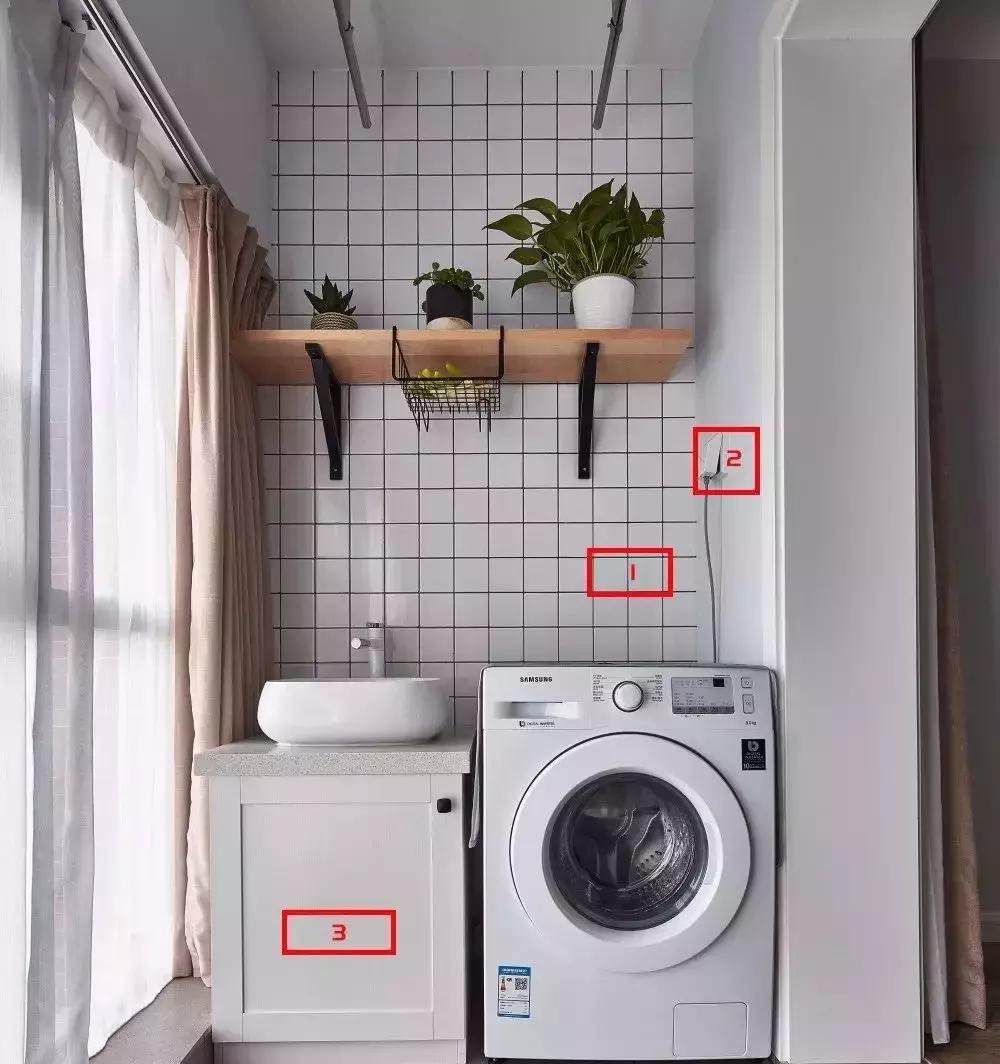 阳台放洗衣机装修效果图,装修洗衣机放阳台还是卫生间