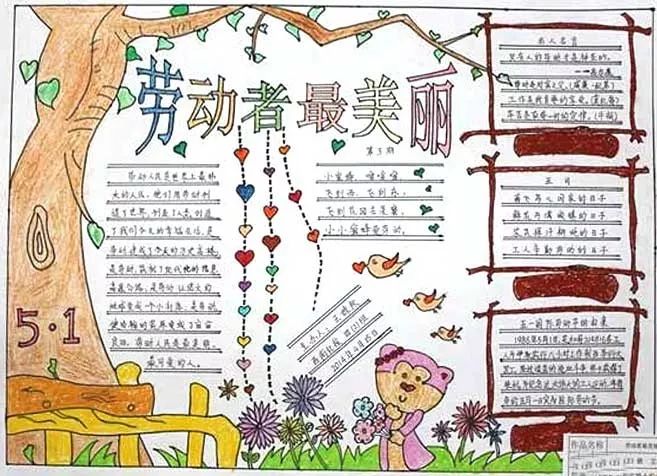 五一劳动节手抄报打印模板简单,五一劳动节手抄报简单又好看打印