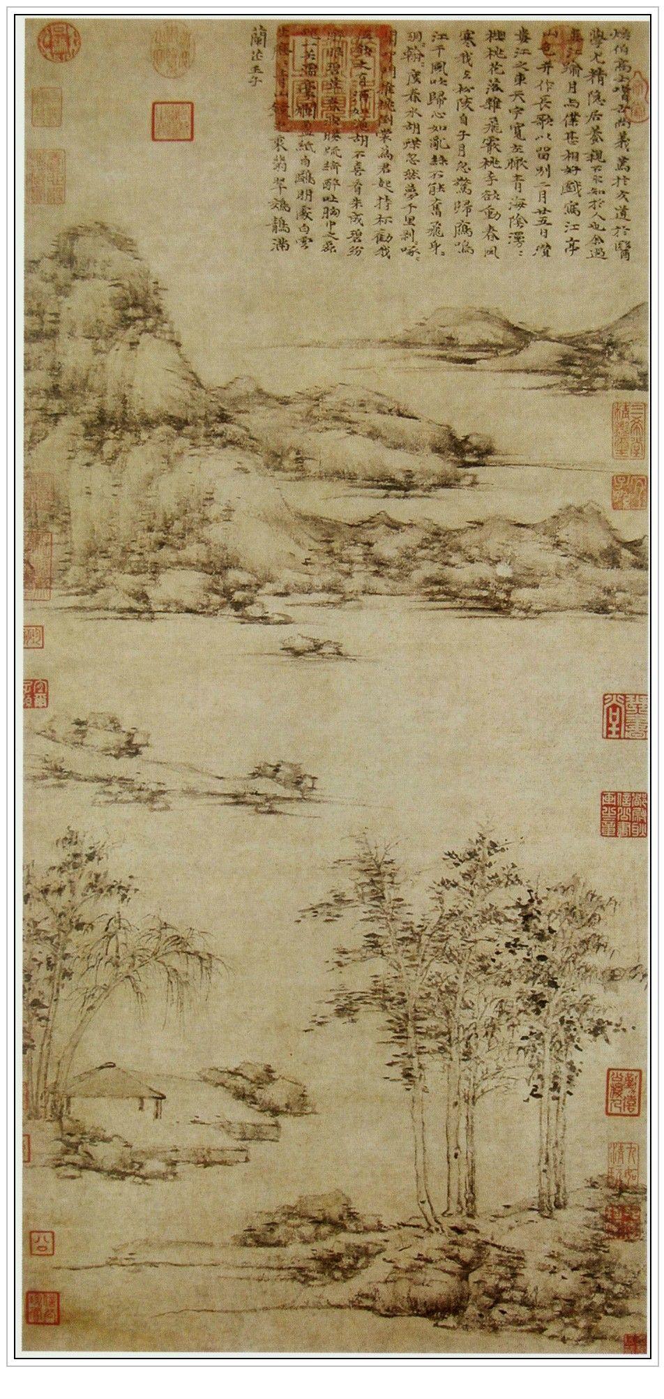 元代画家倪瓒绘画特点,元代倪瓒的代表画作