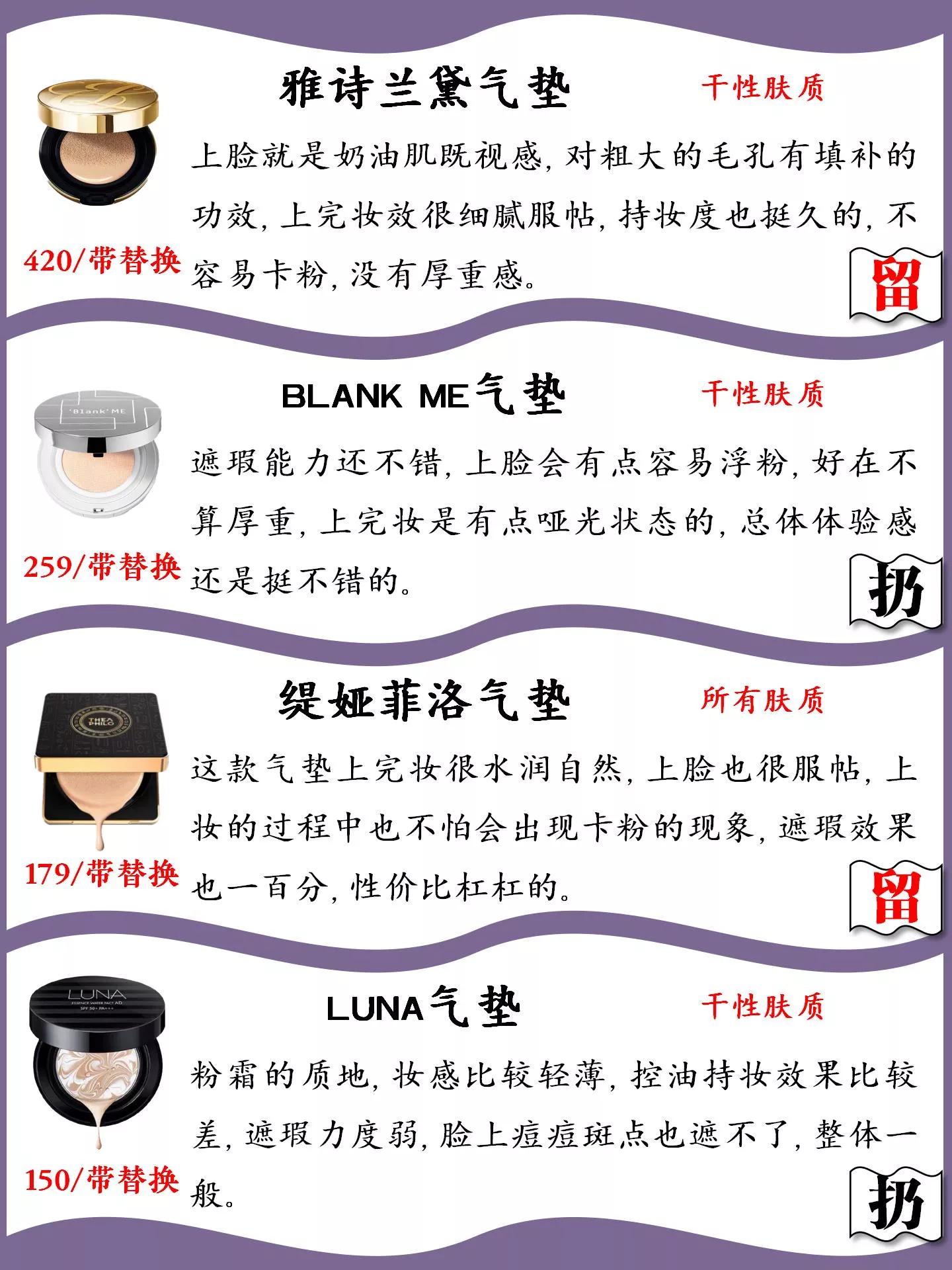 30-40岁平价气垫排行榜前十名,30款热门气垫