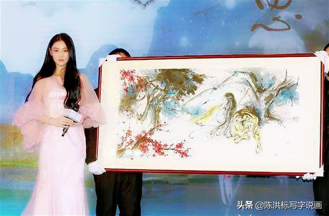 张馨予曝画国画全过程,张馨予最漂亮的一幅中国画