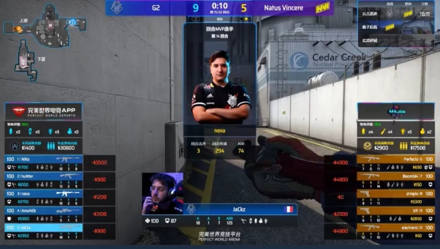 major传奇组navi对g2,19年major半决赛navi对战ence