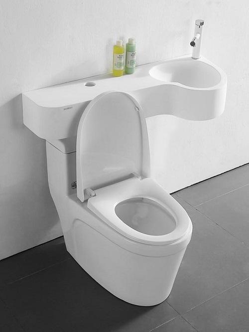 日本马桶节水,日本洗手间马桶和洗手池一体