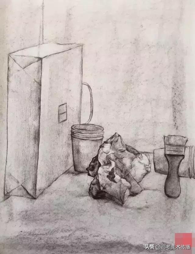 西安美院静物素描高分卷,西安美院素描半身像高分卷