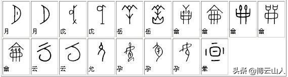 教字甲骨文与楷书对照,甲骨文书法精品附释文