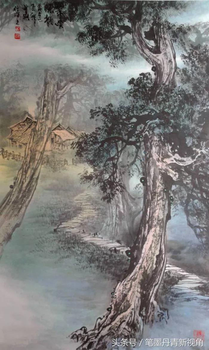 曾刚国画山水技法4,曾刚雪景国画山水画图片