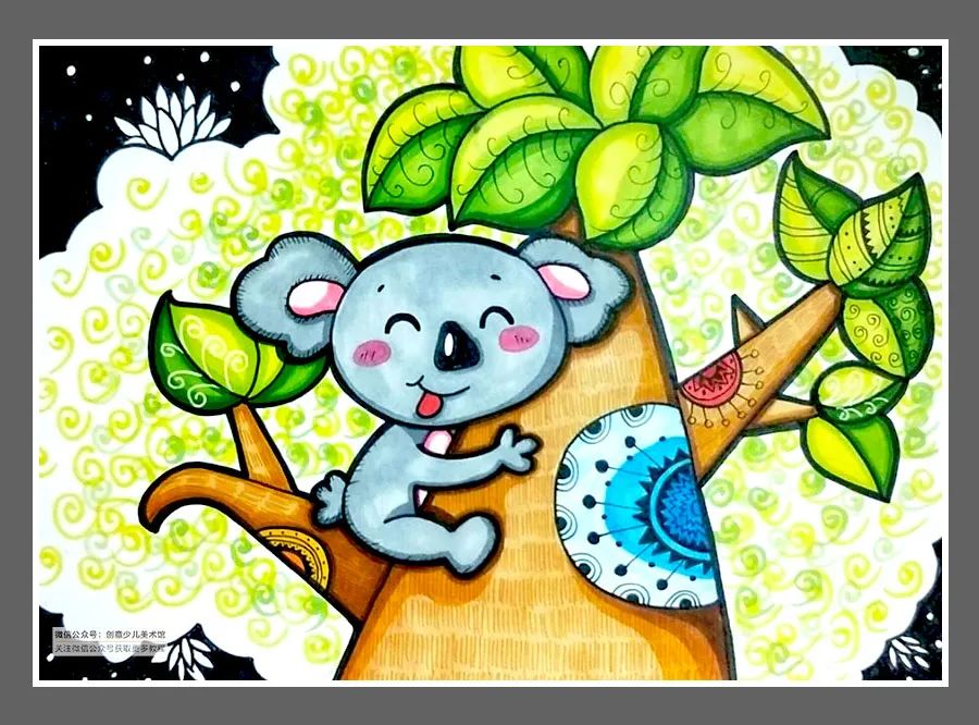 绘画素材儿童画,色彩的渐变绘画作品儿童画