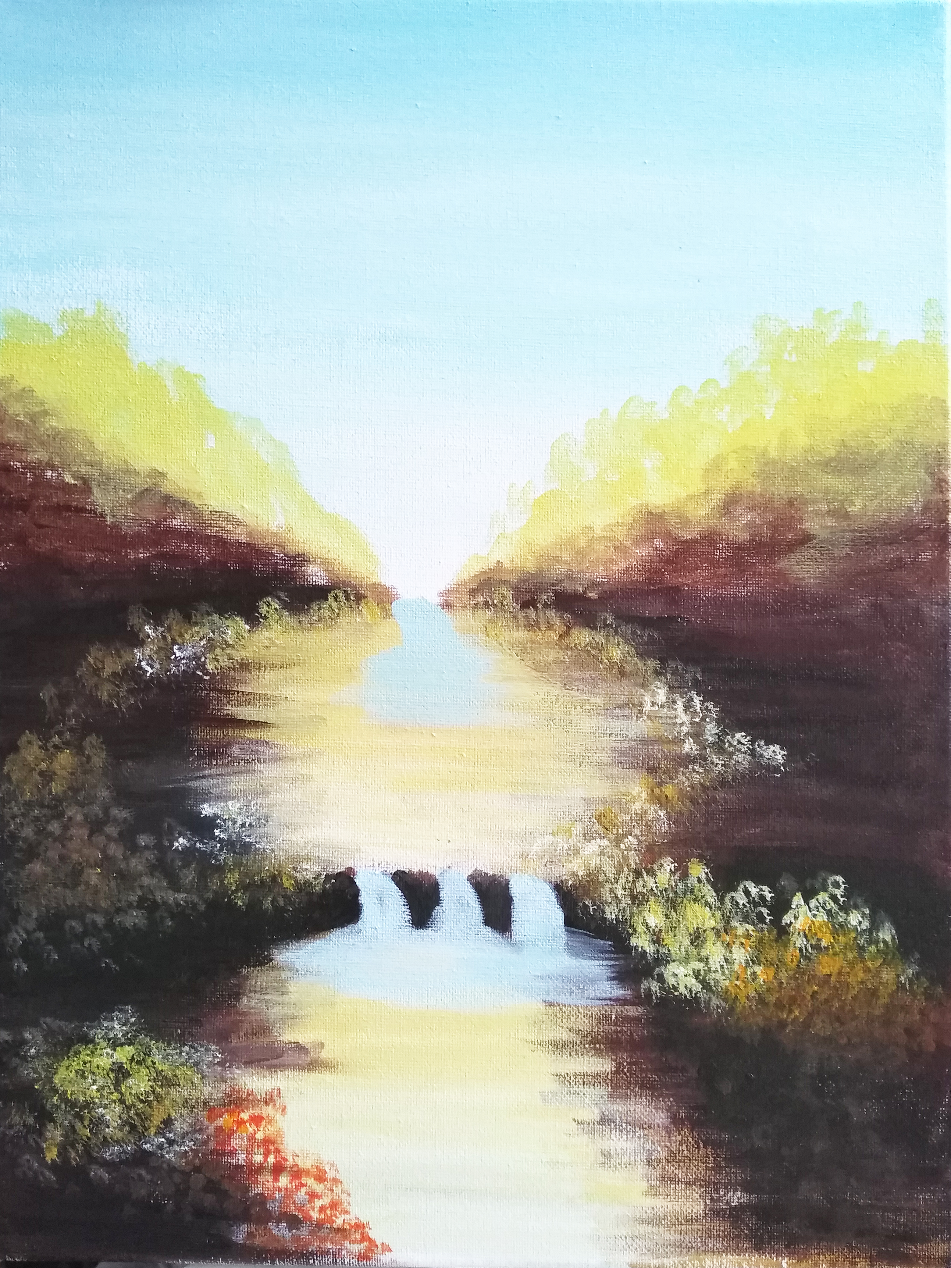 简单丙烯画高级感,丙烯水粉简单装饰画入门