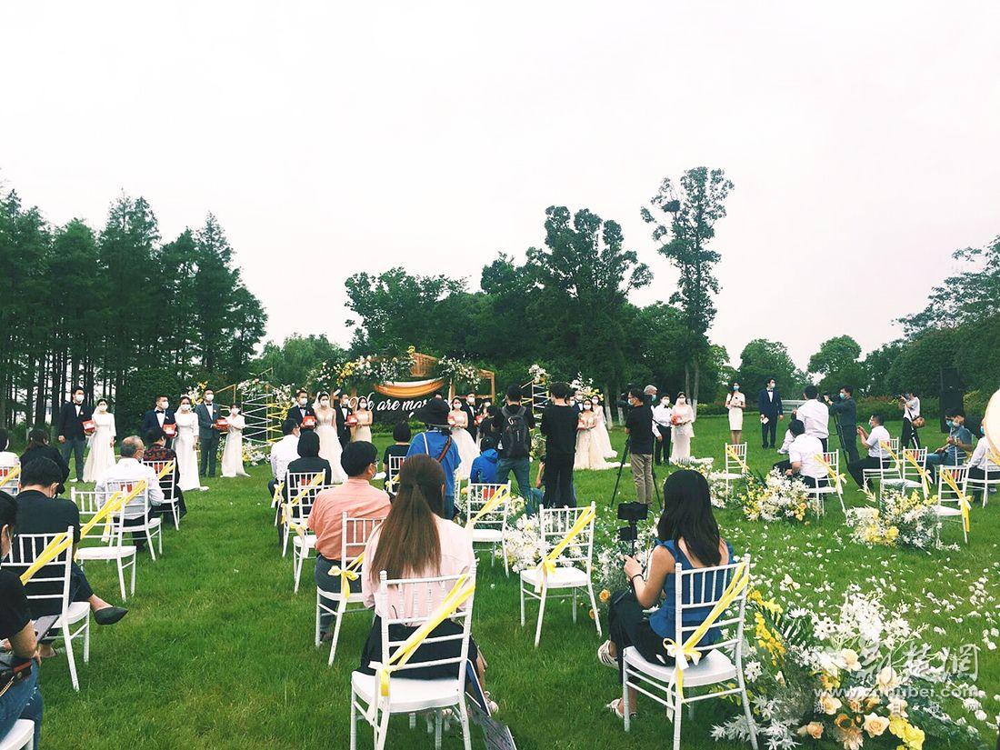 户外婚礼+云直播武汉婚宴市场逐渐回暖