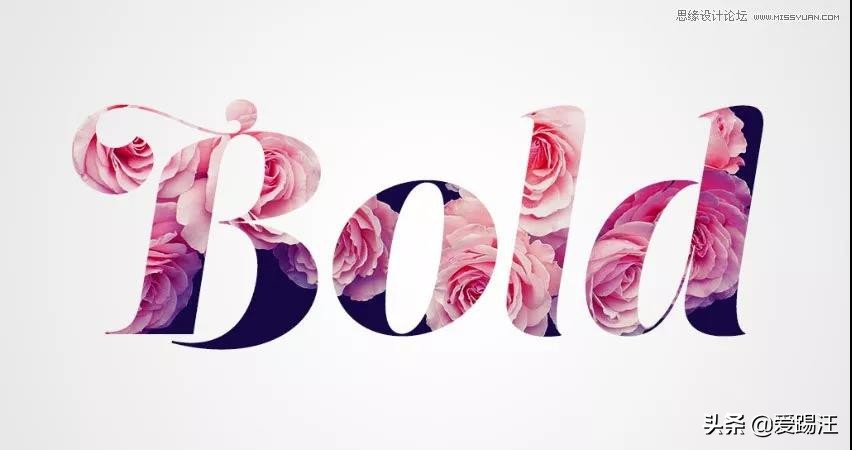 ps教程素材图片,ps教学制作漂亮的鲜花艺术字