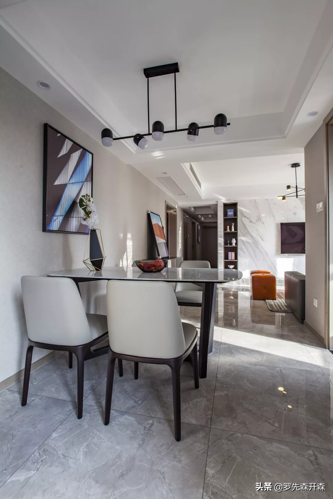 150平米爱马仕风格装修,高级灰爱马仕橙窗帘轻奢装修视频