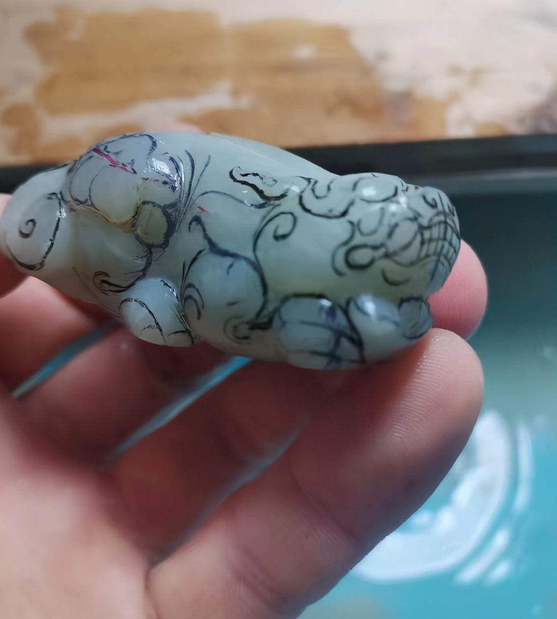 收编和田玉吧，天青色的烟雨，邂逅在梅雨时。吧主原创