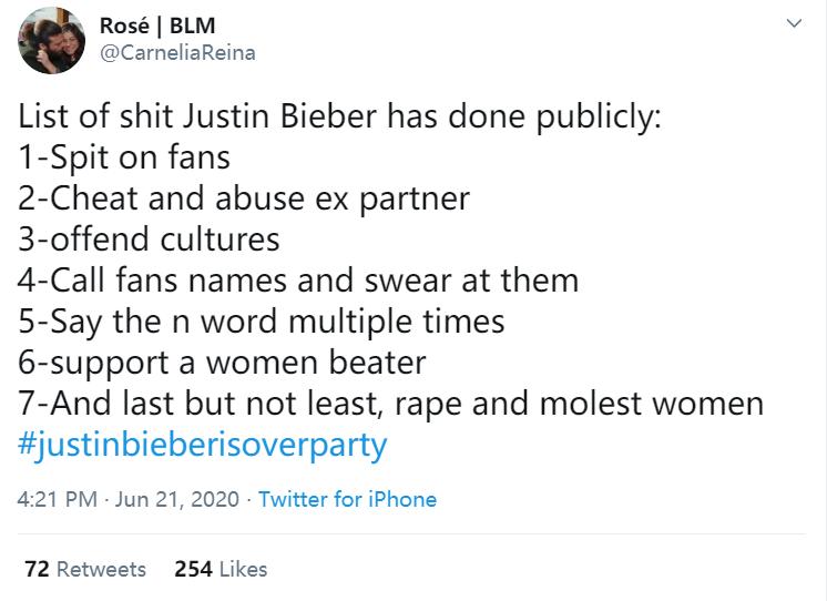 比伯晒证据回应性侵,比伯遭粉丝指控