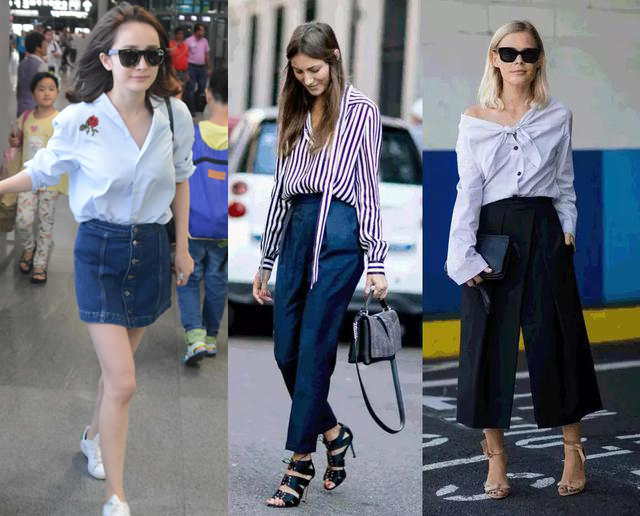 李沁夏季服装搭配,李沁白衬衣怎么搭配