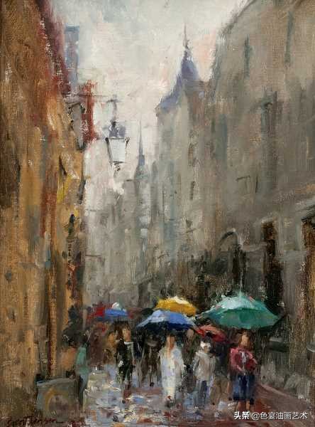 现代风景油画高清大图,后现代油画素材