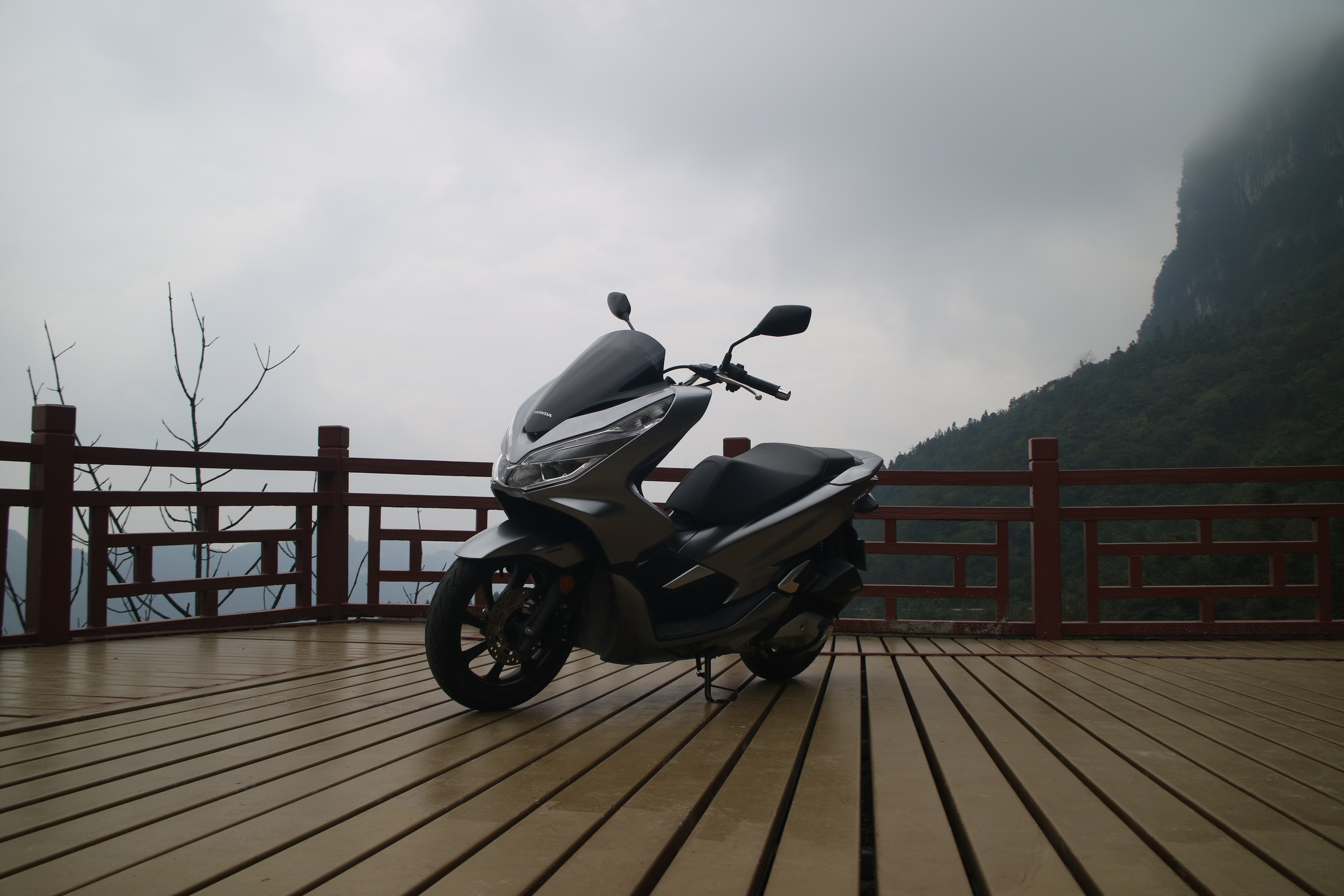 五羊本田pcx160自驾游,长阳五羊本田