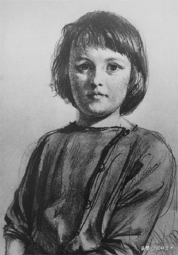 门采尔自画素描高清大图,素描大师门采尔著名作品