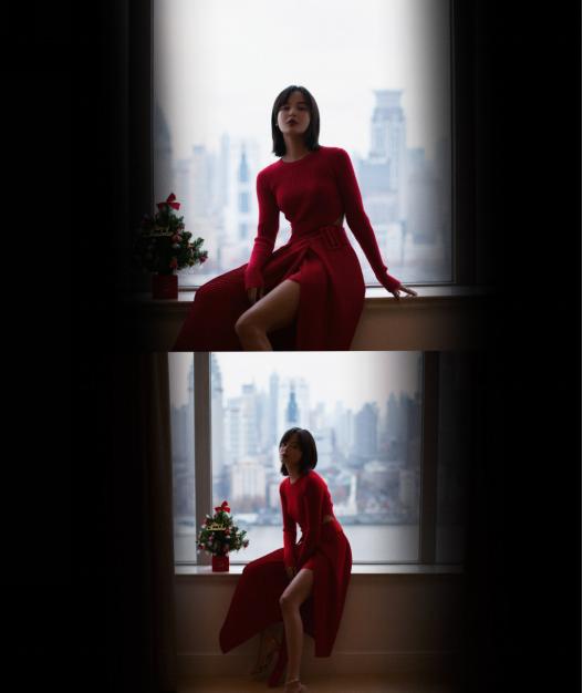 辛芷蕾中分休闲装参加活动,辛芷蕾大秀