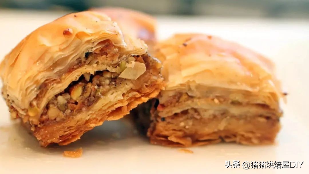 土耳其甜品奶酪果仁蜜饼,土耳其果仁蜜饼视频