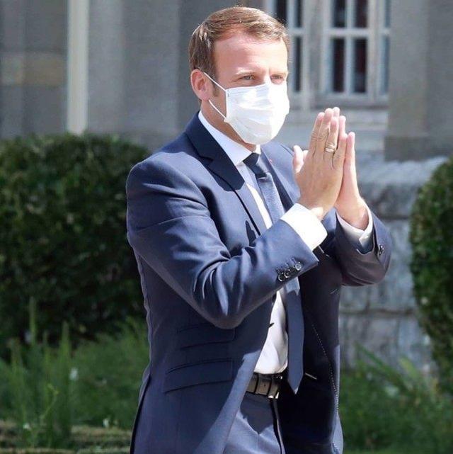 布丽吉特久违亮相,法国总统马克龙和妻子布丽吉特