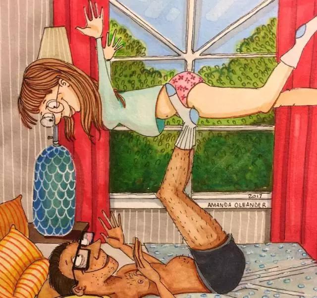 情侣两个人日常生活照片,情侣间的生活插画图片